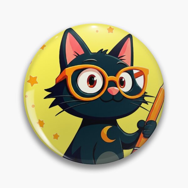 Item preview, Black Cat Teacher Sitting on Book With Pencil designed and sold by Black Cat Merch Company.