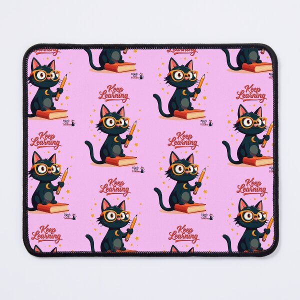 Item preview, Black Cat Teacher Sitting on Book With Pencil designed and sold by Black Cat Merch Company.