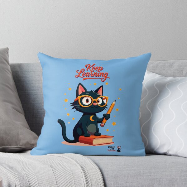 Item preview, Black Cat Teacher Sitting on Book With Pencil designed and sold by Black Cat Merch Company.