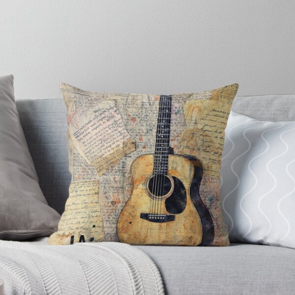Item preview, La Guitarra Vintage Guitar Art Collage, Acoustic Guitar Illustration, Musician Gift, Dark Academia Music Aesthetic Poster designed and sold by art2print.