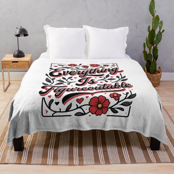 Item preview, Everything Is Figureoutable Red Roses And Black Leaves designed and sold by SkeletonsDanger.