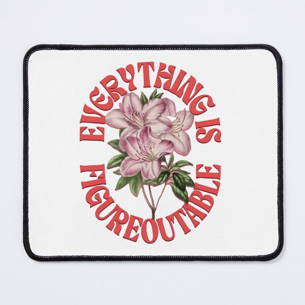 Item preview, Everything Is Figureoutable Circular Pink Floral designed and sold by SkeletonsDanger.