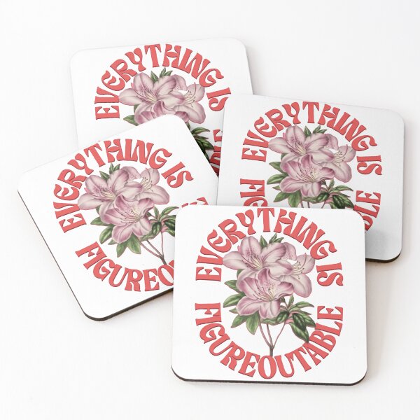 Item preview, Everything Is Figureoutable Circular Pink Floral designed and sold by SkeletonsDanger.