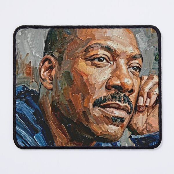 Item preview, The King of Comedy: Eddie Murphy Sapphire & Slate Impasto Portrait designed and sold by Art's Diner.