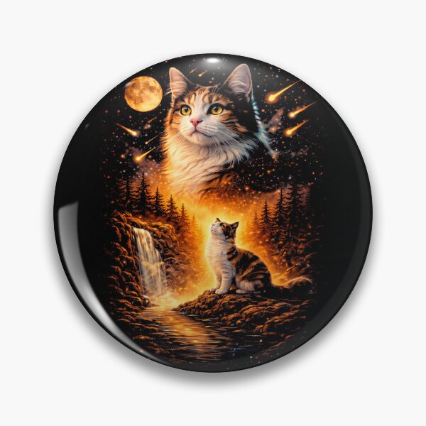 Item preview, Funny cat Howling at The Moon Vintage Mystical cat Art designed and sold by Kladhadredo.