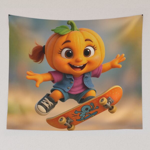Item preview, Skater Pumpkin Girl designed and sold by Sillytoe.
