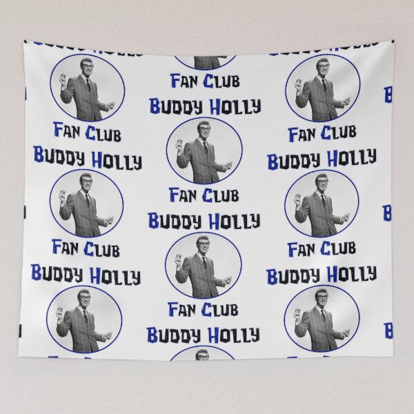 Item preview, Buddy Holly Fan Club Blue designed and sold by Normbot2000.