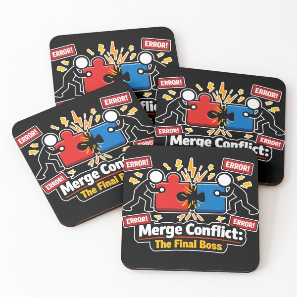 Item preview, Merge Conflict The Final Boss Funny Git Developer designed and sold by Zenith Design.