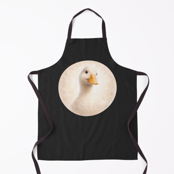 Item preview, Duck Personality Portrait – Soft Cream Circle Farm Animal Art designed and sold by TheJoyfulPen.