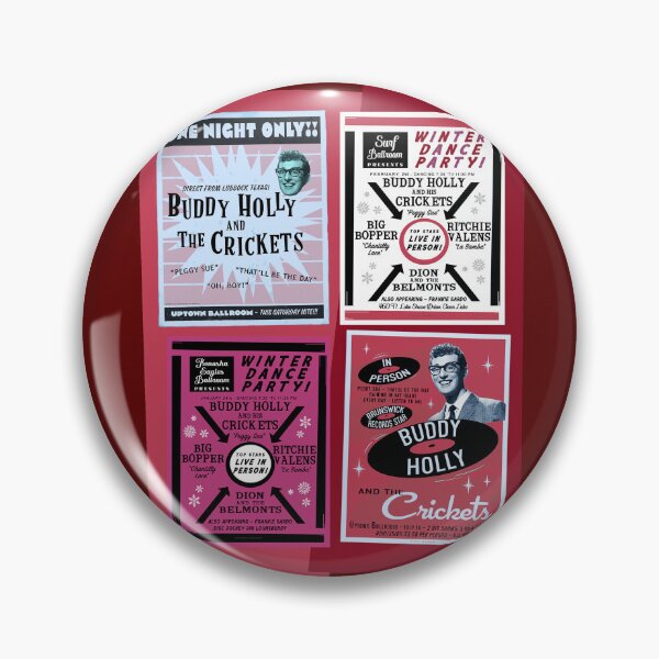 Item preview, Buddy Holly Collage Red designed and sold by Normbot2000.