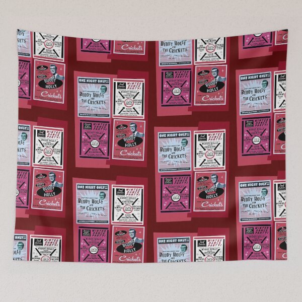 Aperçu de l'œuvre Collage rouge de Buddy Holly créée et vendue par Normbot2000.