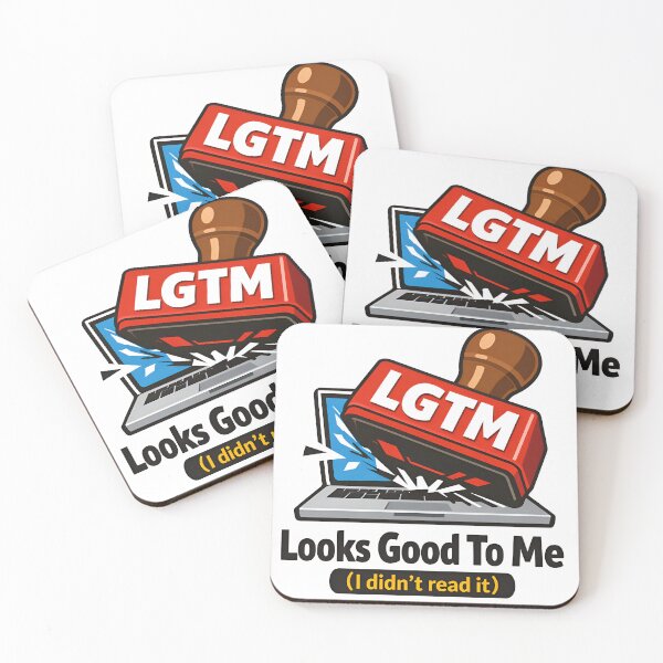 Item preview, LGTM Looks Good To Me Funny Code Review Stamp designed and sold by Zenith Design.