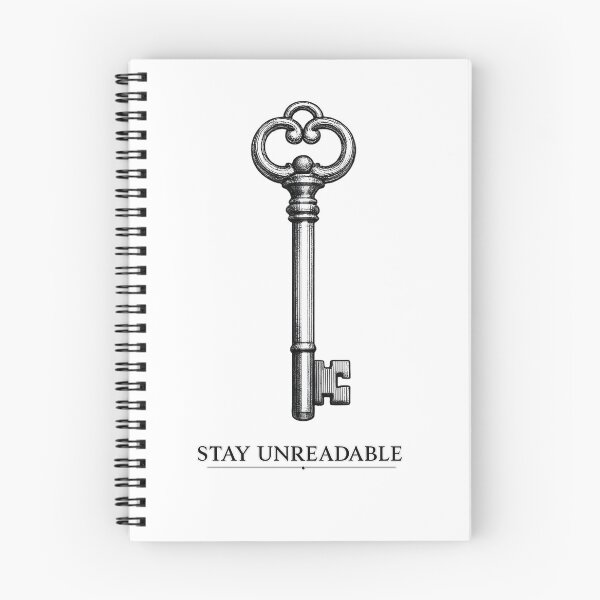 Item preview, Stay Unreadable – Dark Academia Minimal Key designed and sold by KawaiiOrbit.