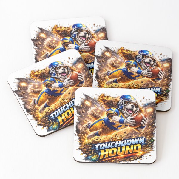Item preview, Touchdown Hound – Epic Football Dog Art designed and sold by PavelskiArt.
