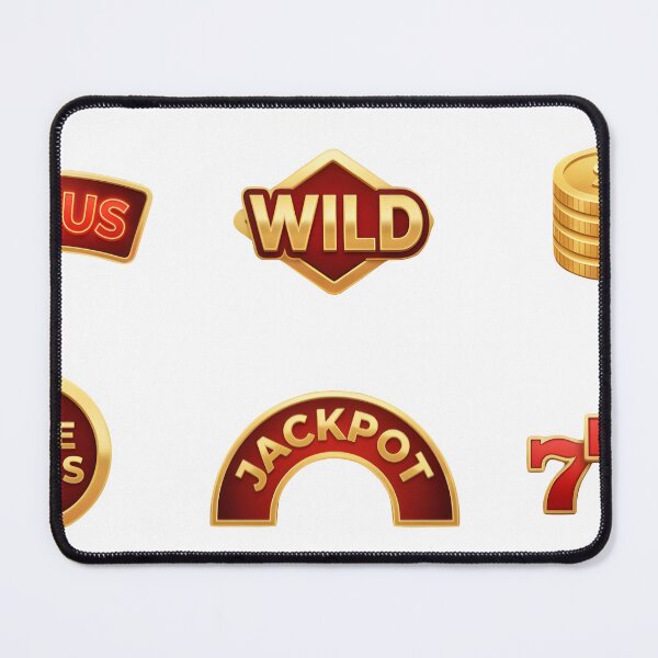 Item preview, Casino slot machine symbols with bonus, wild, free spins, jackpot, and 777 designed and sold by Creative88Art.