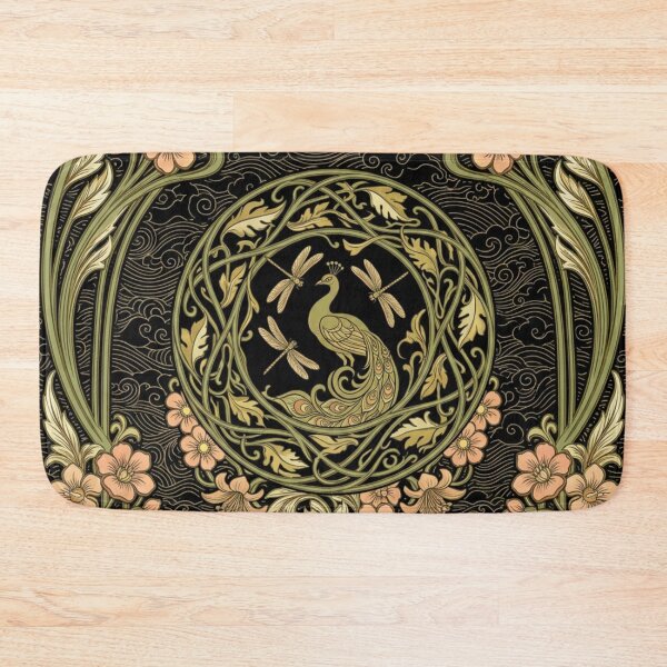 Item preview, Organic Perfection Art Nouveau Peacock Dragonflies and Squirrels designed and sold by Ciervo Primavera.