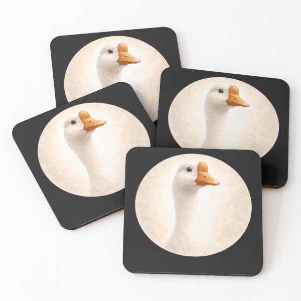 Item preview, Goose Personality Portrait – Soft Cream Circle Farm Animal Art designed and sold by TheJoyfulPen.