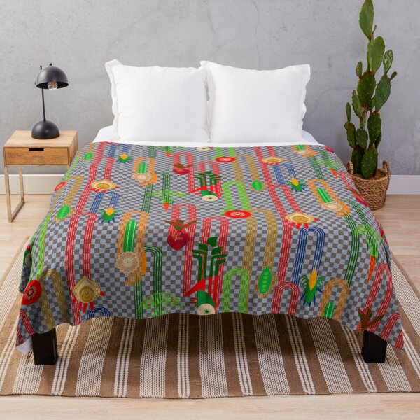 Item preview, Art Deco Vegetable Tile Pattern on Checkerboard – Geometric Farmers Market Design designed and sold by Eejee-SK.