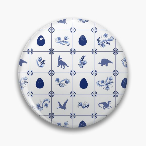 Item preview, Jurassic Delft in Blue - Tiles designed and sold by mikaelaK.