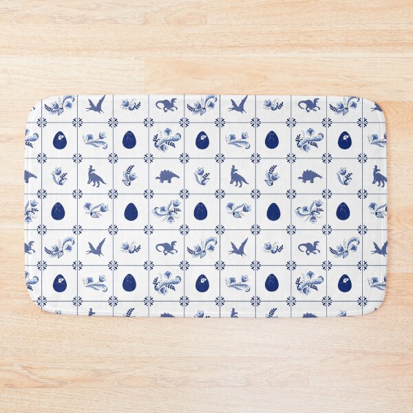 Item preview, Jurassic Delft in Blue - Tiles designed and sold by mikaelaK.