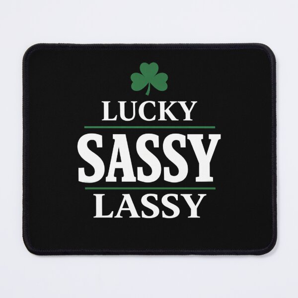 Item preview, Lucky Sassy Lassy Shamrock Quote designed and sold by FreshVibe Prints.