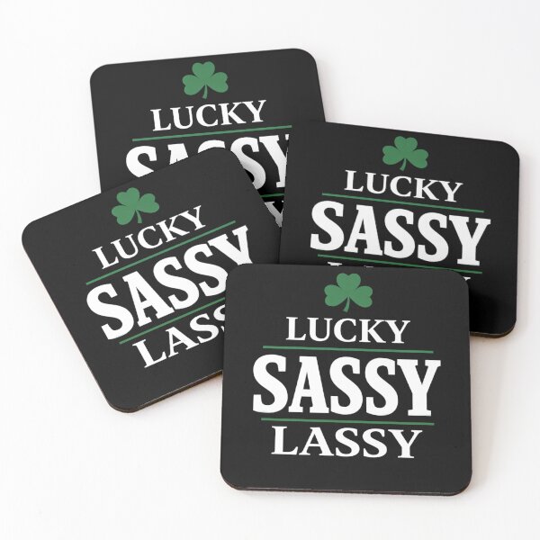 Item preview, Lucky Sassy Lassy Shamrock Quote designed and sold by FreshVibe Prints.