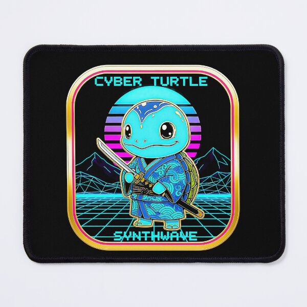 Item preview, Cyber Turtle Samurai Synthwave Retro designed and sold by graphixpolash.