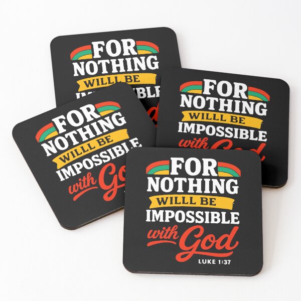 Item preview, Luke 1:37 For Nothing Will Be Impossible With God designed and sold by plushism.
