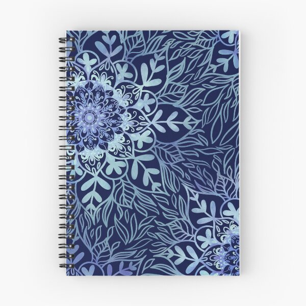 Aperçu de l'œuvre jardin floral bleu bohème créée et vendue par Rosebudstudio Halsey.