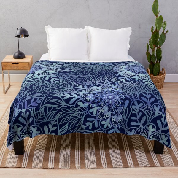 Item preview, Blue floral garden boho designed and sold by Rosebudstudio Halsey.