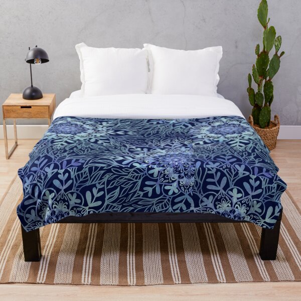 Item preview, Blue floral garden boho designed and sold by Rosebudstudio Halsey.