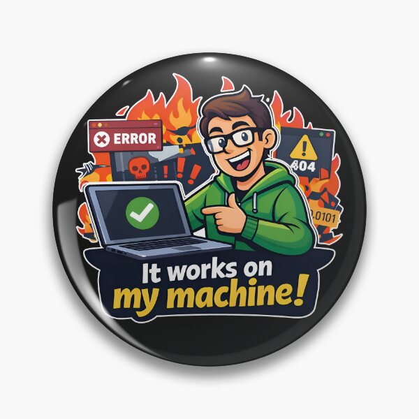 Item preview, It Works On My Machine Funny Developer Excuse designed and sold by Zenith Design.