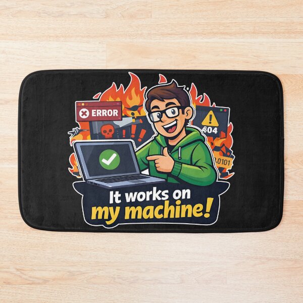 Item preview, It Works On My Machine Funny Developer Excuse designed and sold by Zenith Design.