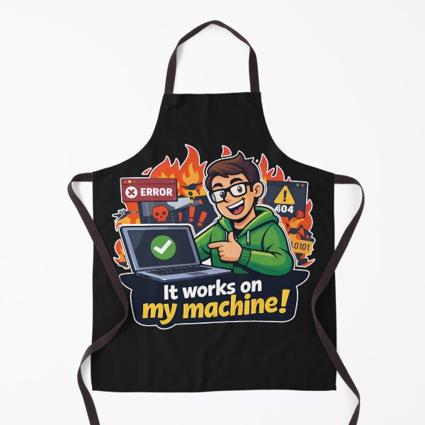 Item preview, It Works On My Machine Funny Developer Excuse designed and sold by Zenith Design.