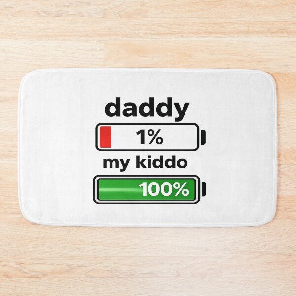 Item preview, Funny Daddy Low Battery 1% My Kiddo 100% Shirt Tired Dad Humor Tee designed and sold by PrintChillCo.