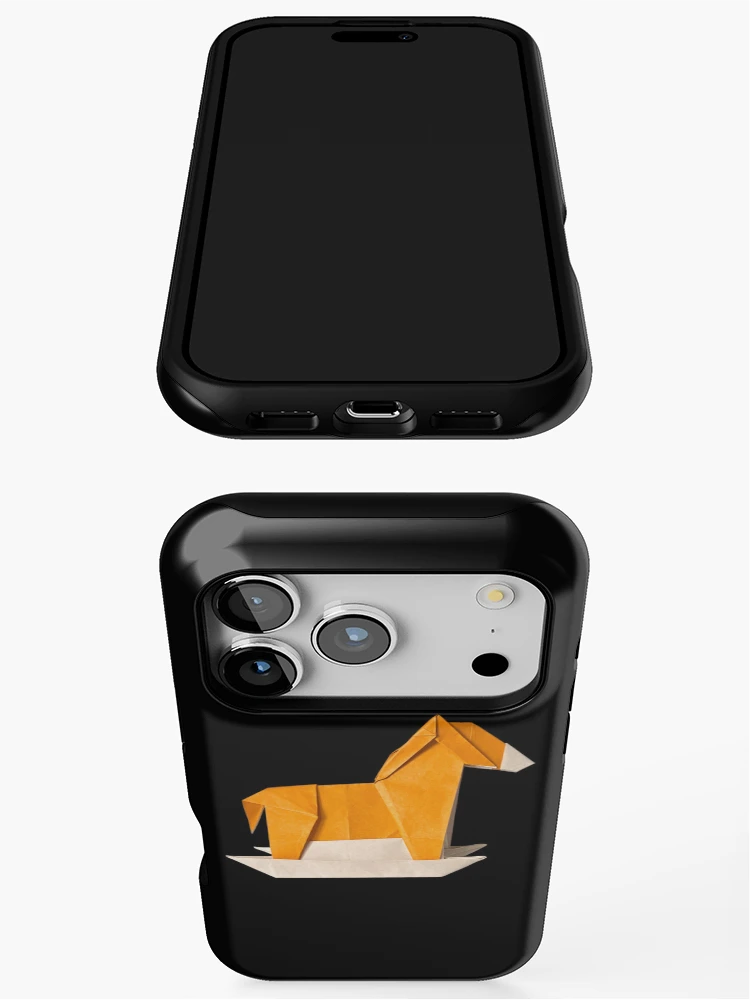 Thumbnail 3 of 4, iPhone Case, Origami Rocking Horse designed and sold by Meo Design.