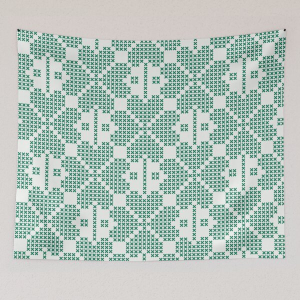 Item preview, Cross Stitch Clover Green On White Background  designed and sold by creativepine.
