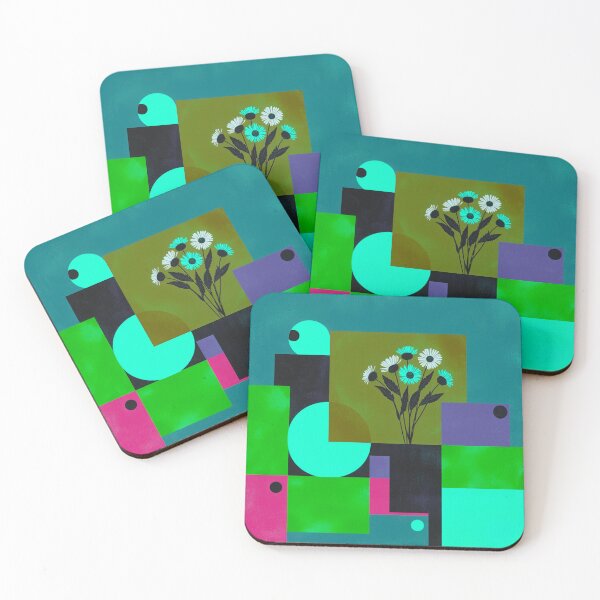 Item preview, Vibrant Art Deco Floral Wall Art for Modern Interiors designed and sold by joycrysstudio.