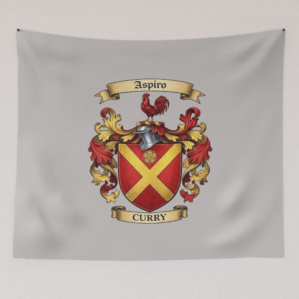 Item preview, The Curry Family Coat of Arms designed and sold by BagTown Clans.