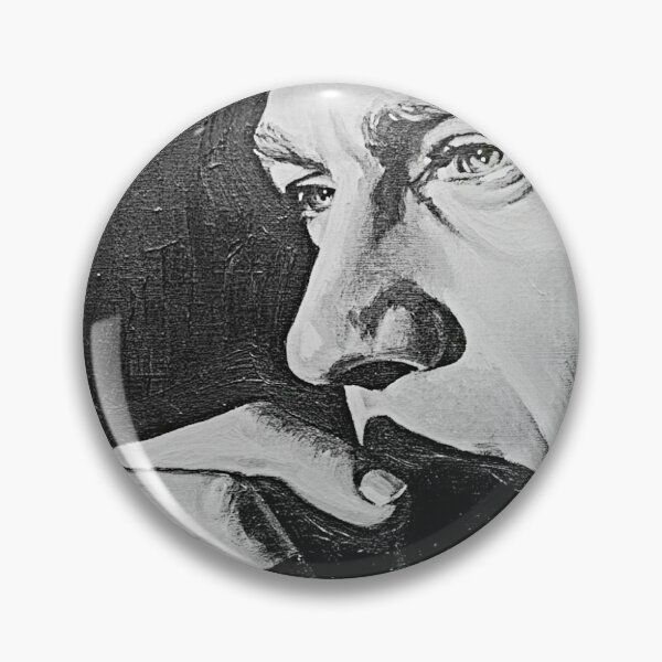 Item preview, The Silent Rebel: Steve McQueen Noir Graphite Impasto Portrait designed and sold by Art's Diner.
