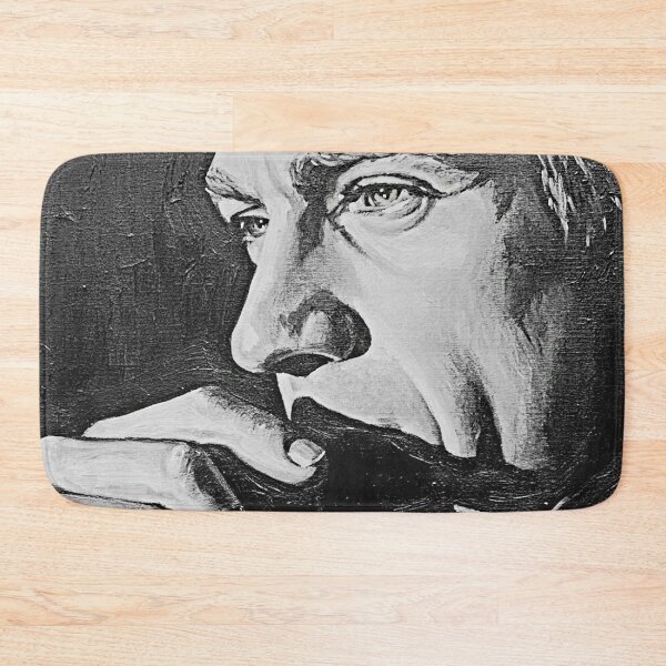 Item preview, The Silent Rebel: Steve McQueen Noir Graphite Impasto Portrait designed and sold by Art's Diner.