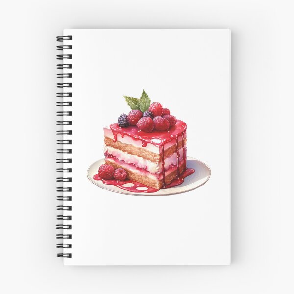 Item preview, "Raspberry Cake | Raspberries Sticker | Sweet Berry Aesthetic Art" designed and sold by Mandayartstudio.