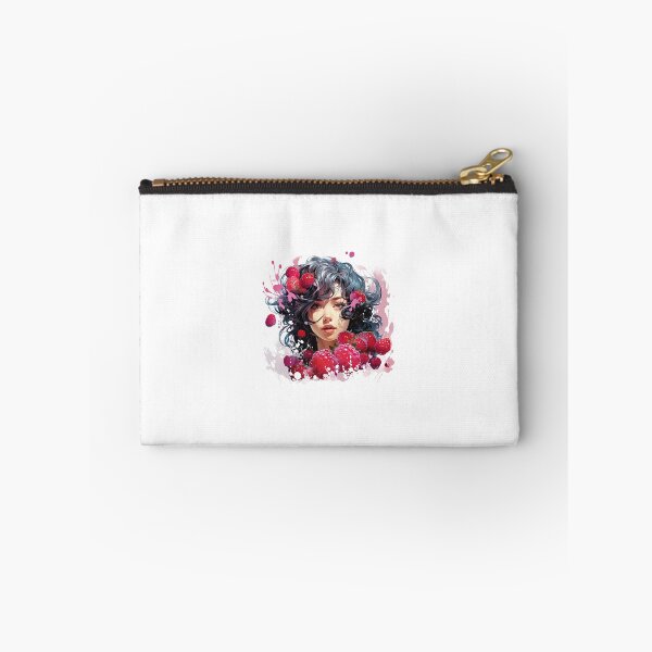 Item preview, "Raspberry Girl | Raspberries Sticker | Sweet Berry Aesthetic Art" designed and sold by Mandayartstudio.