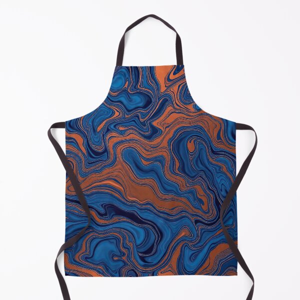 Item preview, Blue and Copper Liquid Marble Pattern designed and sold by BrickByDream.