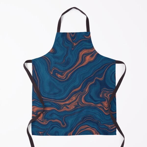 Item preview, Blue and Copper Liquid Marble Flow designed and sold by BrickByDream.
