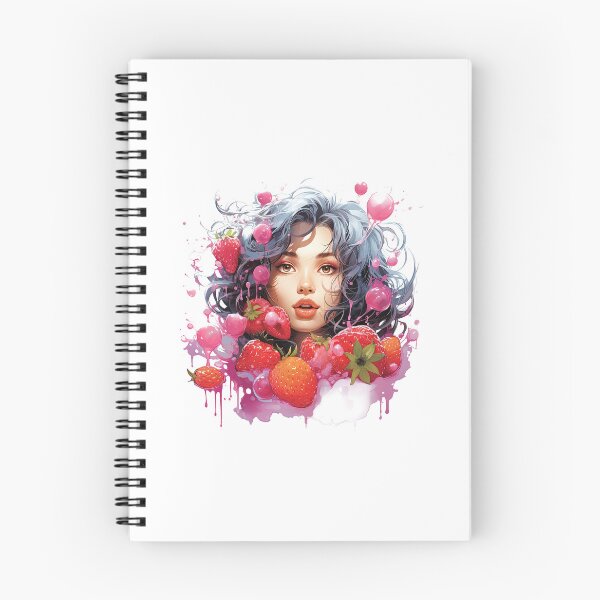 Item preview, "Raspberry Girl | Raspberries Sticker | Sweet Berry Aesthetic Art" designed and sold by Mandayartstudio.