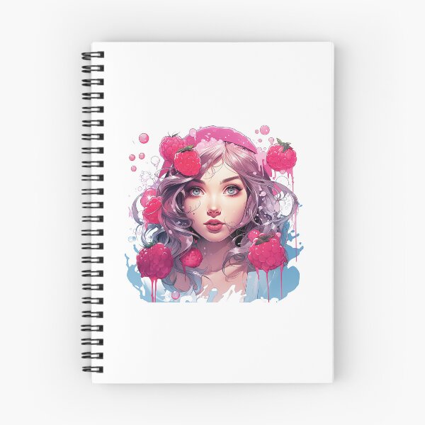 Item preview, "Raspberry Girl | Raspberries Sticker | Sweet Berry Aesthetic Art" designed and sold by Mandayartstudio.
