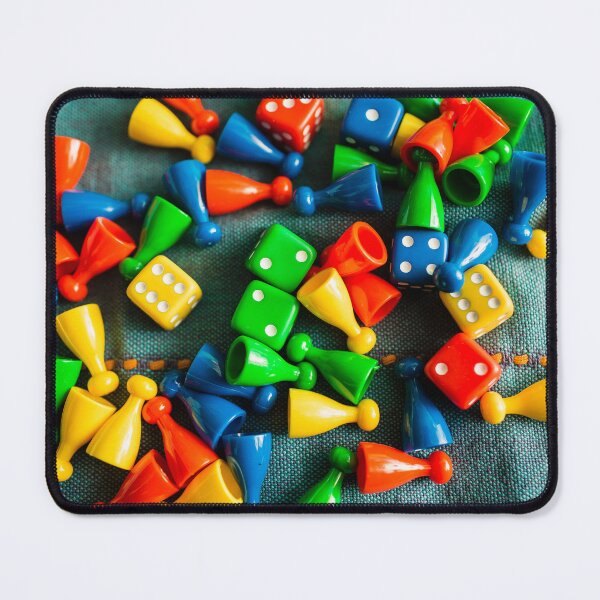 Item preview, Colorful Board Game Pieces and Scattered Dice designed and sold by ADAG-ART.