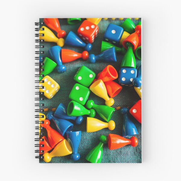 Item preview, Colorful Board Game Pieces and Scattered Dice designed and sold by ADAG-ART.