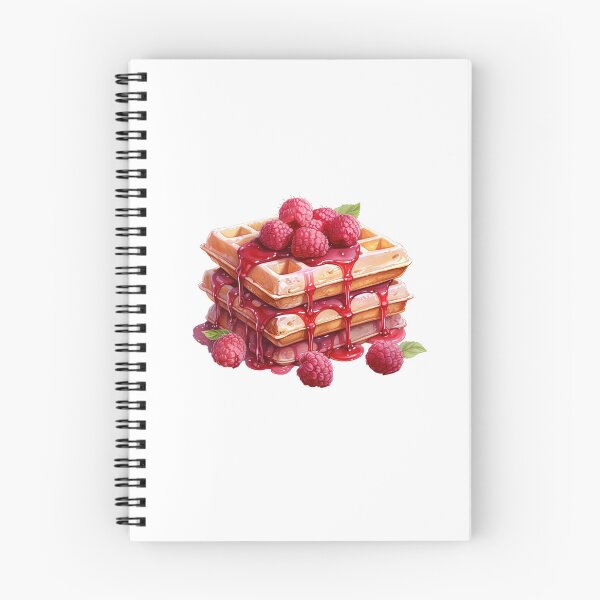 Item preview, "Raspberry Waffles | Raspberries Sticker | Sweet Berry Aesthetic Art" designed and sold by Mandayartstudio.